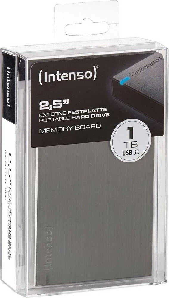 „Intenso“ atminties plokštė 1 TB, išorinis kietasis diskas - antracito spalvos, „Micro-USB-B 3.2 Gen 1“ (5 Gbit/s)