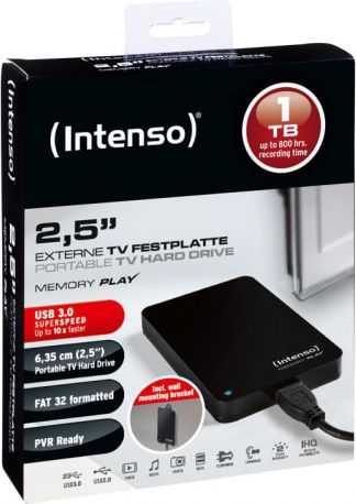 Kietasis diskas Dysk zewnętrzny HDD Intenso Memory Play 1TB Juodas (6021460)