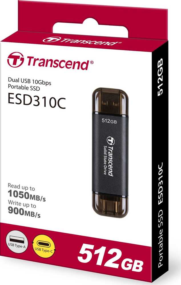 TRANSCEND ESD310C 512GB Išorinis kietasis diskas SSD