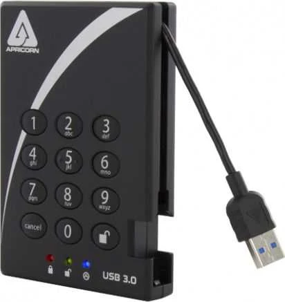 Apricorn Aegis Padlock A25-3PL256-1000 – kietasis diskas – 1 TB – USB 3.0