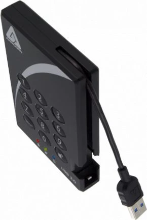 Kietasis diskas Dysk zewnętrzny HDD Apricorn Aegis Padlock 2TB Juodas (A25-3PL256-2000)