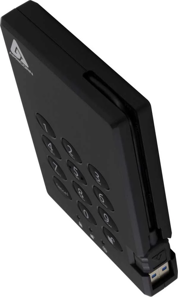 Kietasis diskas Dysk zewnętrzny HDD Apricorn Aegis Padlock 3.0 500GB Juodas (A25-3PL256-500)