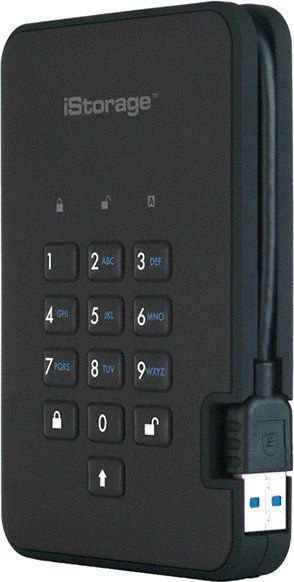Kietasis diskas Disk zewnętrzny HDD iStorage diskAshur2 500GB Juodas (IS-DA2-256-500-B)