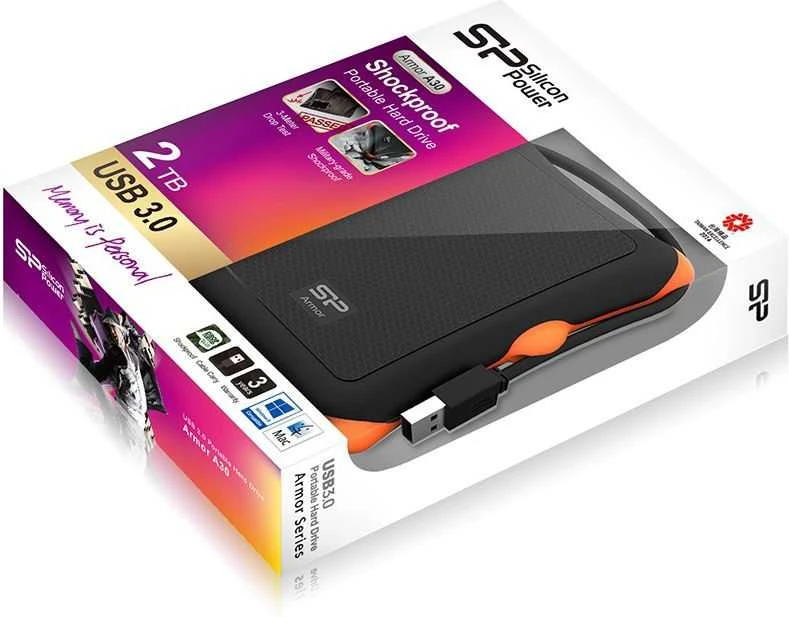 Kietasis diskas Silicon Power Armor A30 2TB 2.5", USB 3.1, Juodas