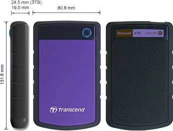 Išorinis kietasis diskas TRANSCEND HDD USB3 4TB 2.5" TS4TSJ25H3P