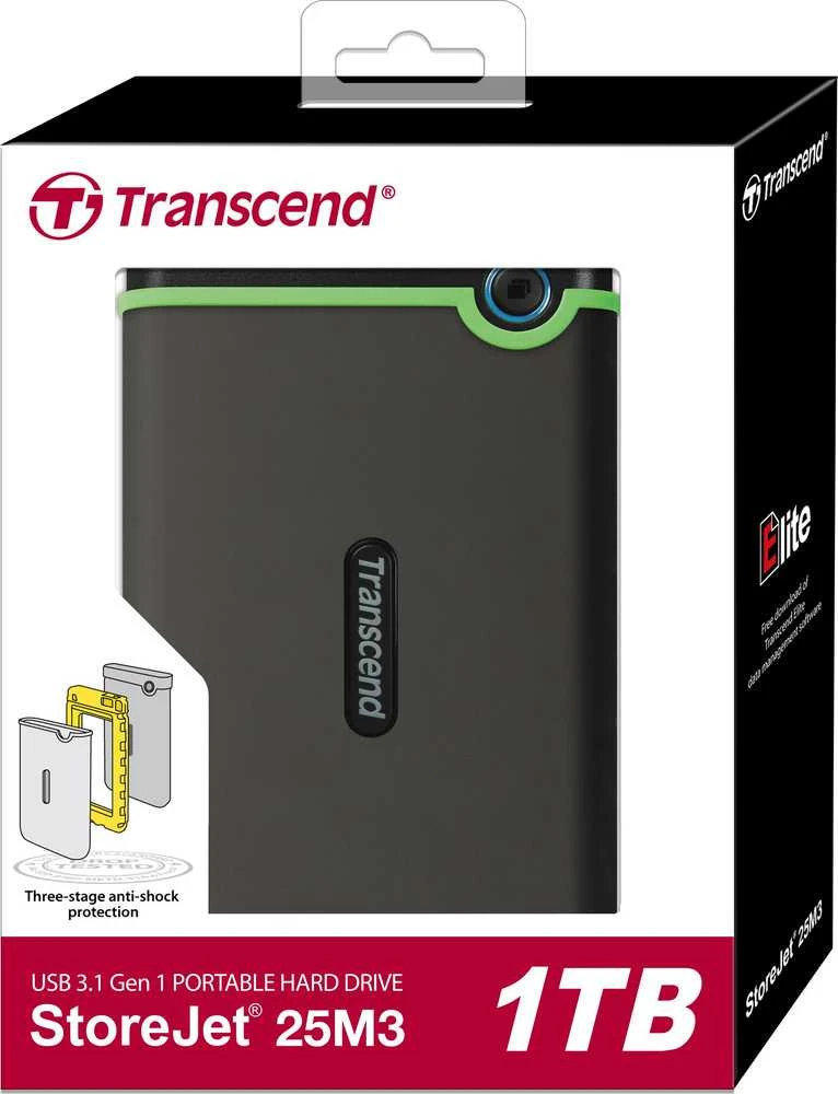 Transcend Kietasis diskas USB3 1 TB, išorinis 2,5 colio