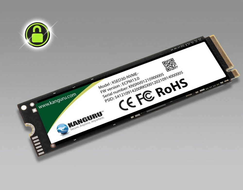 Išorinis kietasis diskas SSD iStorage Kanguru Opal SED30 1TB (KSED30-NVME-1T)