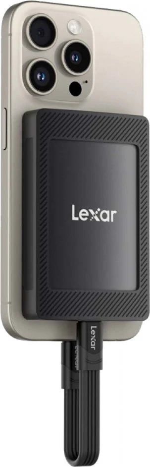 Kietasis diskas Išorinis SSD Lexar SL500 Mag rinkinys, 1 TB versija, juodas (LSL500M001T-RNBNG)