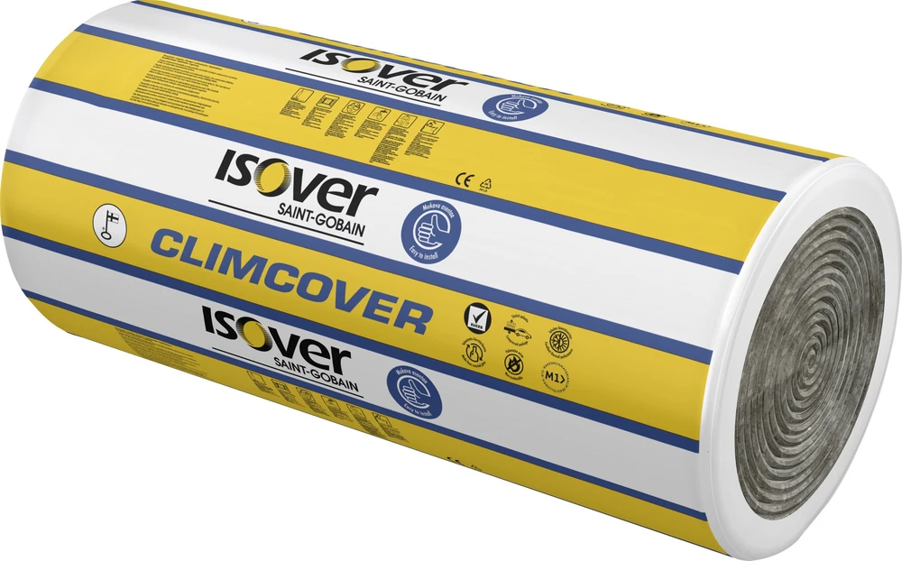 Stiklo vatos demblys su aliuminio folija, Isover, 2x120x1000