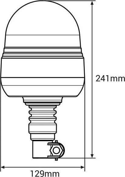 LED įspėjamoji lempa WAR09P 39 LED flex R65 R10 12V 24V AMIO-01501