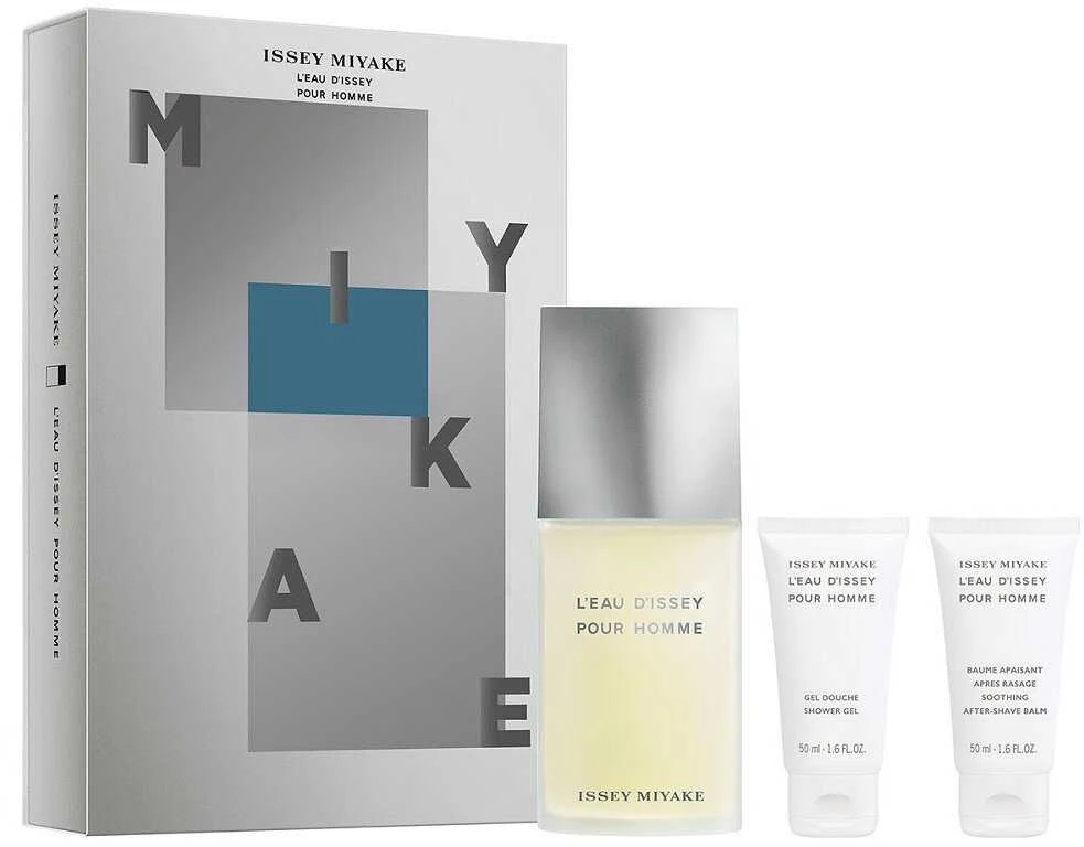 Issey Miyake L'Eau d'Issey Pour Homme tualetinio vandens purškimo rinkinys 125 ml + dušo želė 50 ml + balzamas po skutimosi 50 ml