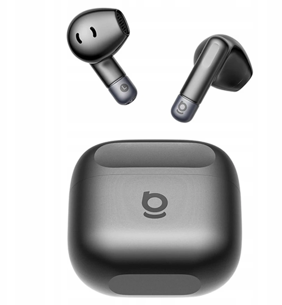 Baseus Belaidės Bluetooth 6.0 ausinės Bass BS2 Lite su įkrovimo dėklu, juodos