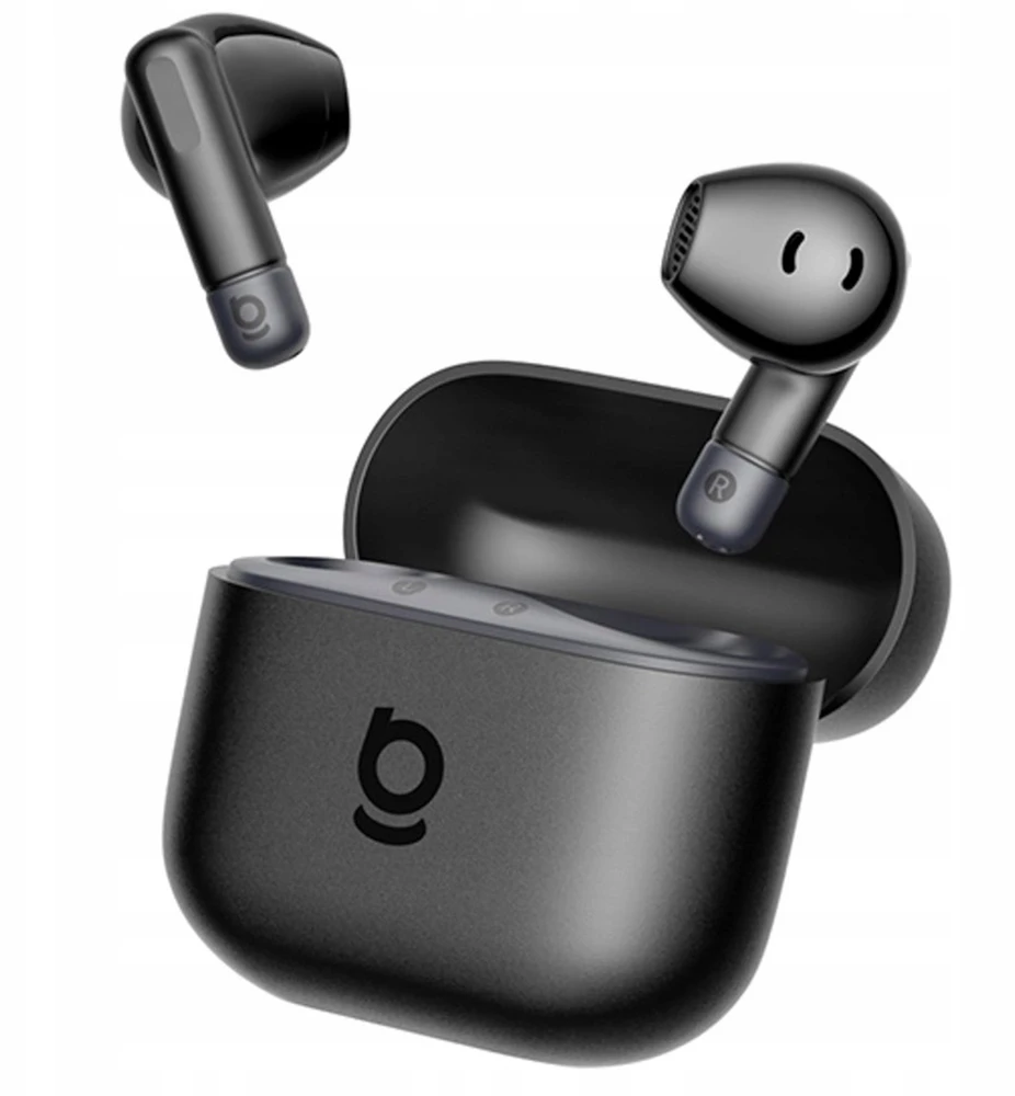 Baseus Belaidės Bluetooth 6.0 ausinės Bass BS2 Lite su įkrovimo dėklu, juodos