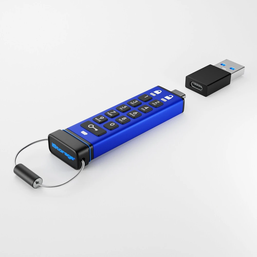 „Pendrive“ iStorage datAshur PRO+C 32GB Mėlyna (IS-FL-DA3C-256-32)