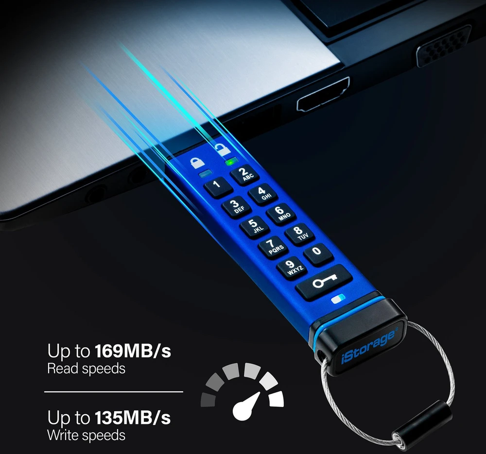 Pendrive iStorage datAshur Pro 128GB (IS-FL-DA3-256-128)
