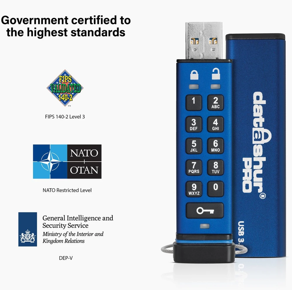 Pendrive iStorage datAshur Pro 128GB (IS-FL-DA3-256-128)