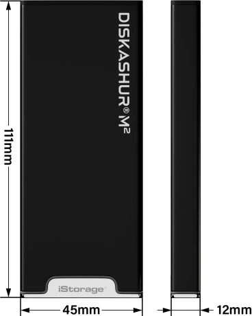 Dysk zewnętrzny SSD iStorage diskAshur M2 PIN 2TB Juodas (IS-DAM2-256-2000)