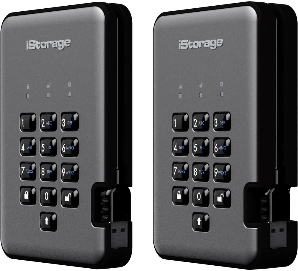 Išorinis diskas HDD iStorage iStorage diskAshur PRO2 Išorinis kietasis diskas 500 GB 5400 RPM 2.5'' USB A tipo 3.2 Gen 1 (3.1 Gen 1) Juodas