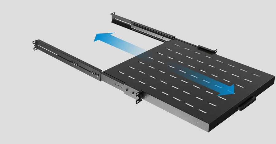 Lanberg stumdoma lentyna 19 colių rack spintelėms 500mm 1U juoda