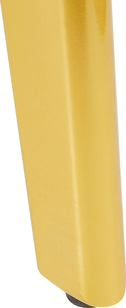 Beliani Išskleidžiamas valgomojo stalas MOSBY, marmuras / auksinė spalva, 160/200 cm, 90 cm