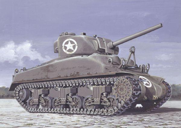 Surenkamas tanko modelis Italeri M4A1 Sherman 1/72 7003