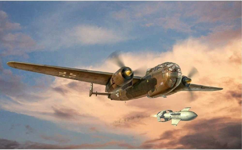 Italeri Dornier Do 217K-1/K-2 su Fritz-X 1/72 surenkamas lėktuvo modelis