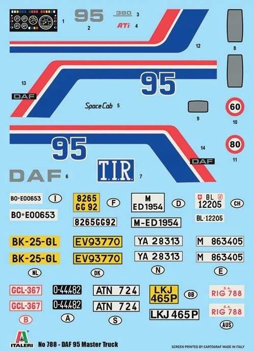 Italeri – DAF 95 Master Truck, 1/24, 0788