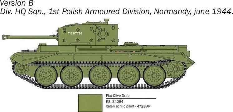 Italeri Cromwell Mk. IV tankas 1/56 plastikinis surinkimo rinkinys