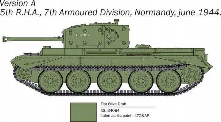 Italeri Cromwell Mk. IV tankas 1/56 plastikinis surinkimo rinkinys