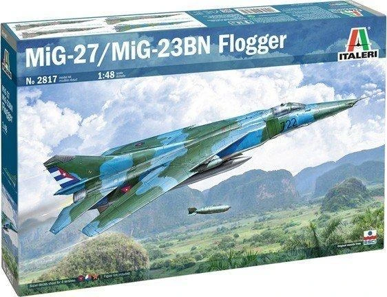 Italeri MiG-27 Flogger D 1/48 plastikinis lėktuvo modelis (2817)