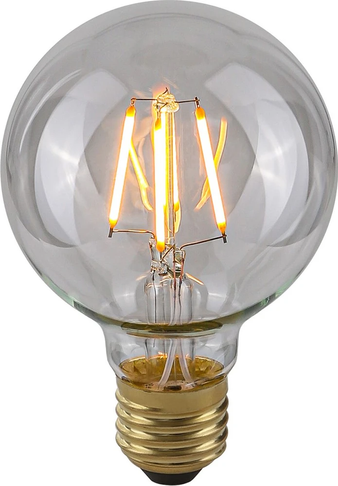 Italux 4W LED lemputė, G80, E27, skaidri, 2200K, dimeriuojama