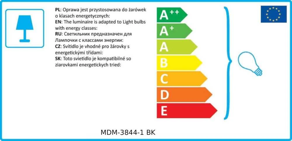 Italux Pakabinamas šviestuvas MDM-3844-1 BK