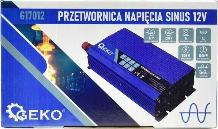 Geko SINUS 12V įtampos keitiklis pakuotėje