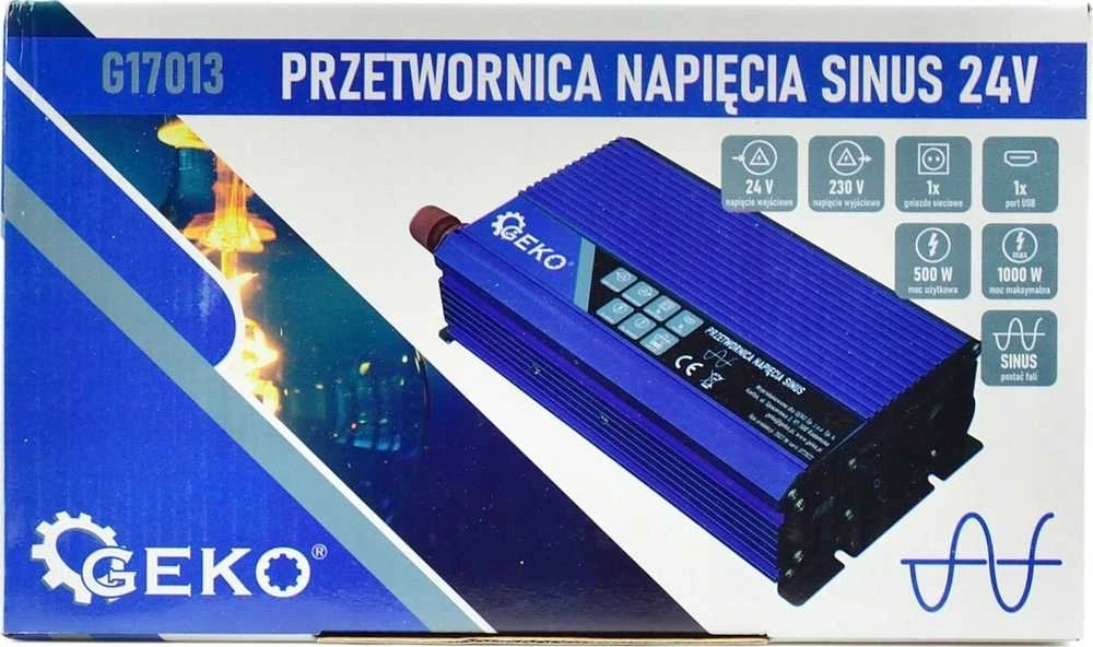 Įtampos keitiklis Geko SINUS 24V/230V 500/1000W (10)