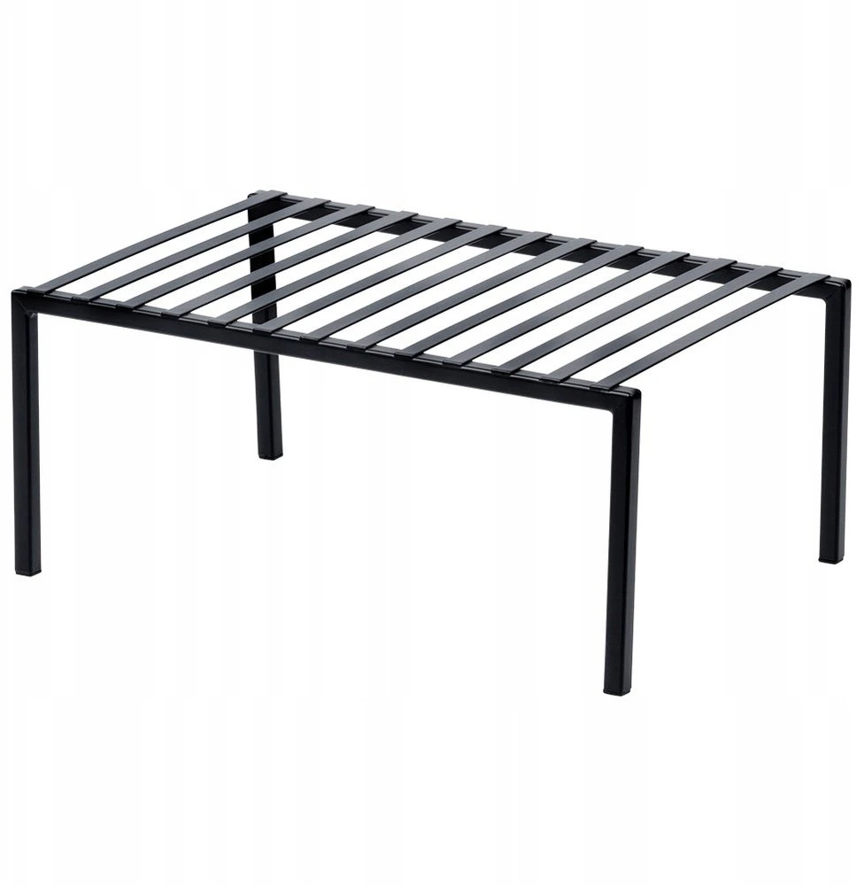 Itimport Virtuvinė lentyna metalinė juoda 33x21x14 cm