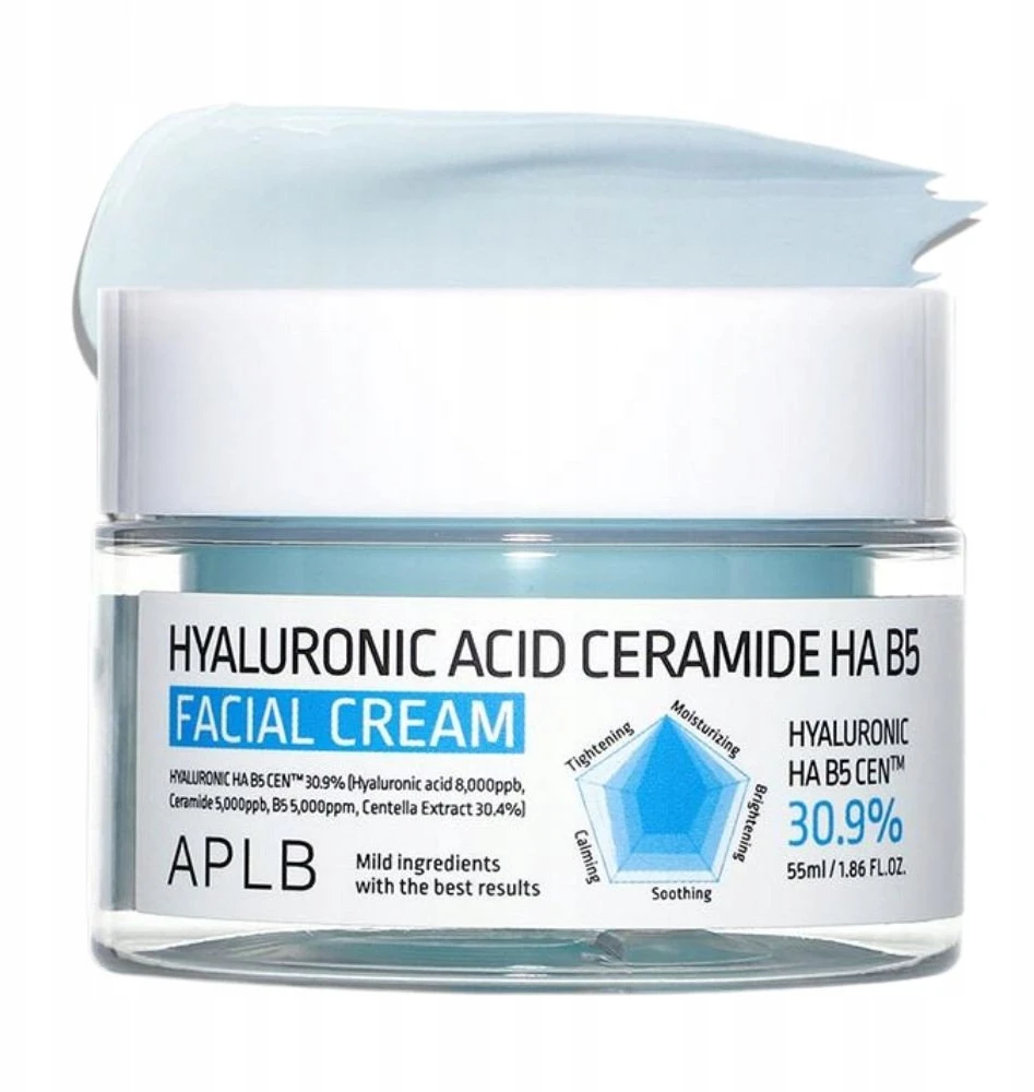 APLB Hyaluronic Acid Ceramide HA B5 Facial Kreminis veido kremas, 55 ml
