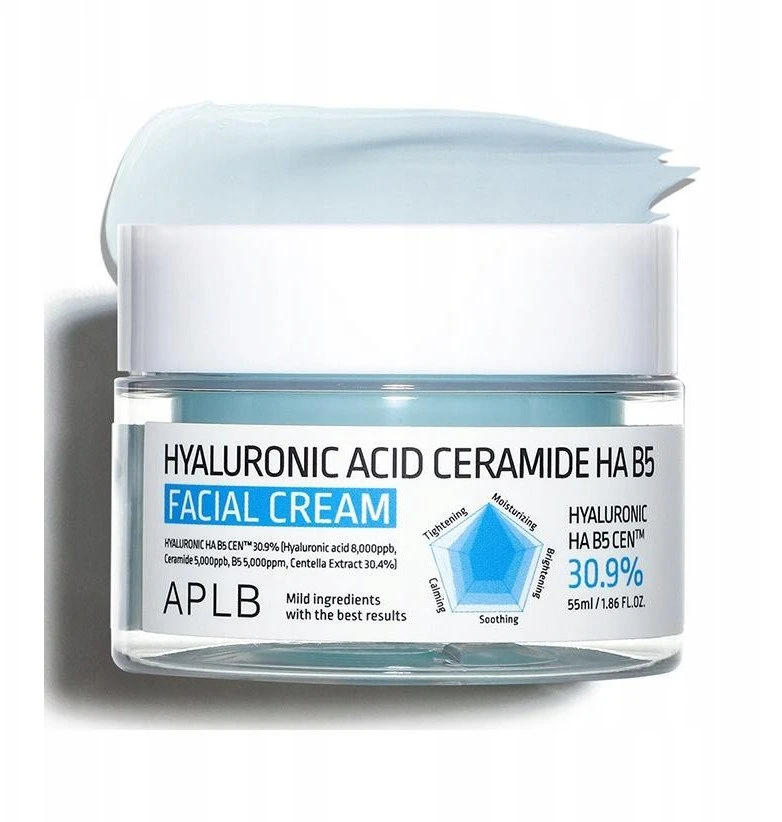 APLB Hyaluronic Acid Ceramide HA B5 Facial Kreminis veido kremas, 55 ml