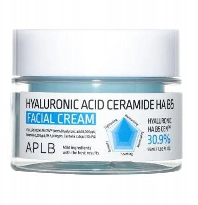 APLB Hyaluronic Acid Ceramide HA B5 Facial Kreminis veido kremas, 55 ml