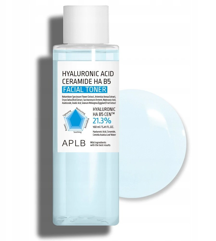 APLB Hyaluronic Acid Ceramide HA B5 Facial Toneris veido tonikas, 160 ml