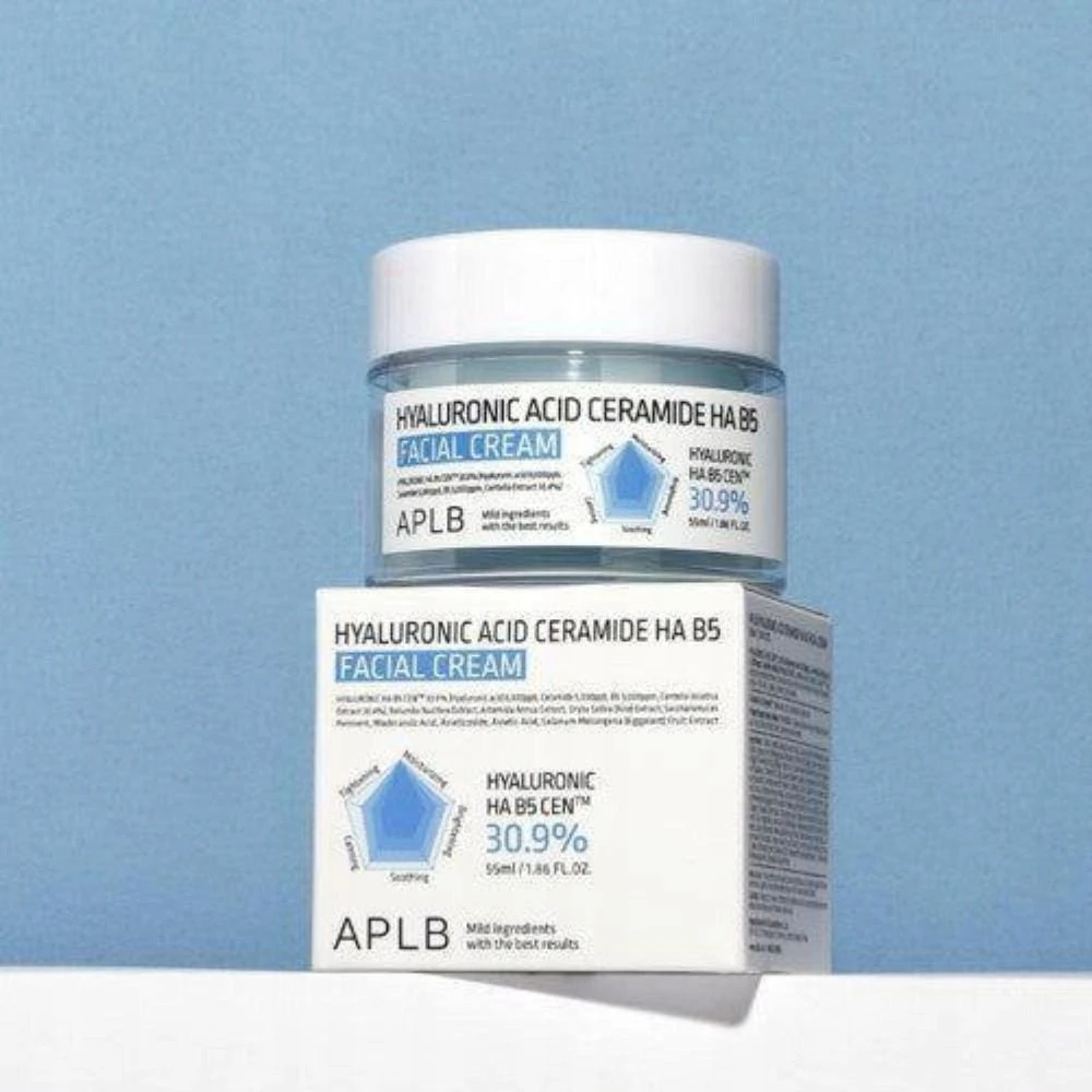 APLB Hyaluronic Acid Ceramide HA B5 Facial Kreminis veido kremas, 55 ml