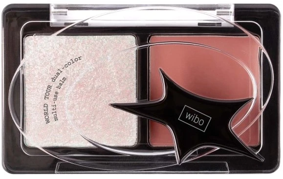 Wibo World Tour Dual-Color Multiuse Balm daugiafunkcis balzamas ir skaistalas 2in1 01 3.2g