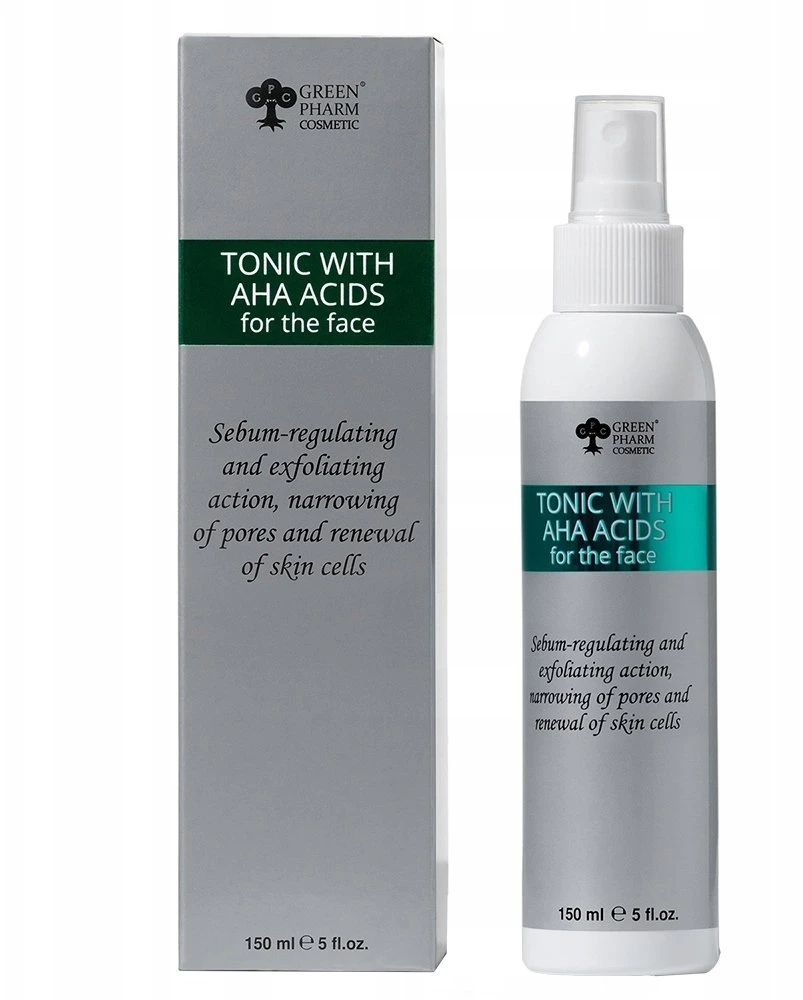 Green Pharm Cosmetic Žalias Pharm Cosmetic Tonik do twarzy su kwasami AHA 150ml
