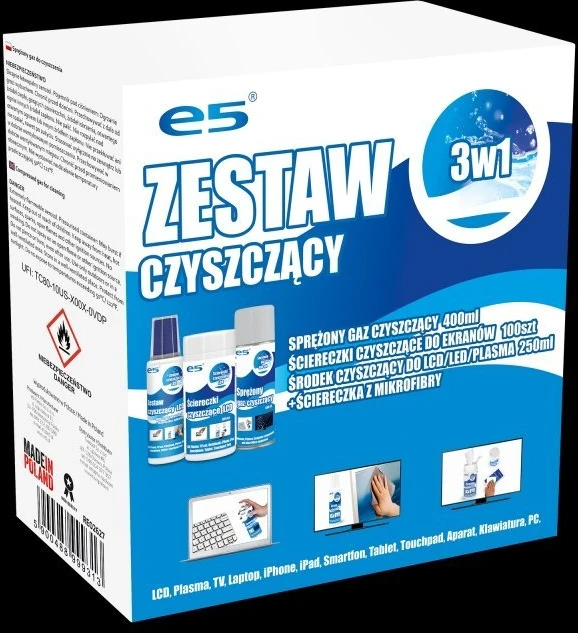 Valiklis Itseptic Inne Rinkinys 3in1 TWINPOL servetėlės + sp.powietrze + komplektas LCD