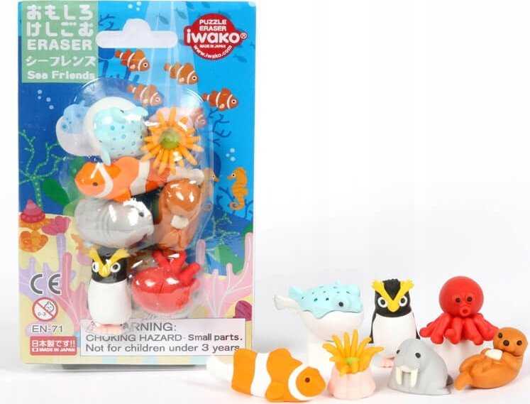 IWAKO trintukų – dėlionių rinkinys „Sea Friends”