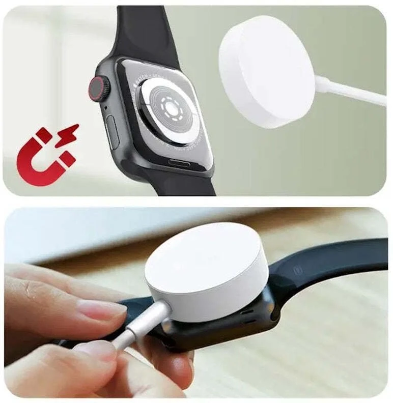 „iWear“ įkrovimo įrenginys CH3 universalus USB 1 m maitinimo laidas išmaniajam laikrodžiui, 3,5 W belaidis įkrovimo kilimėlis Baltas IW-WT-СH3
