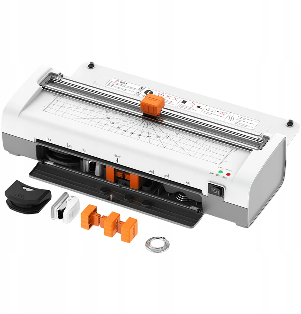 Laminator J1 LAMINATOR LAMINARKA A4 A3+ NÓŻ AKCESORIA FOLIA 50 Rinkinys