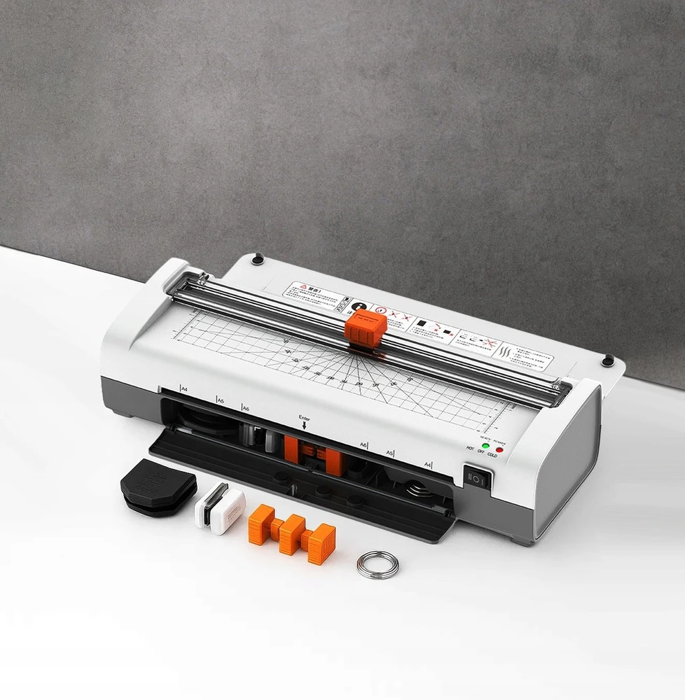Laminator J1 LAMINATOR LAMINARKA A4 A3+ NÓŻ AKCESORIA FOLIA 50 Rinkinys
