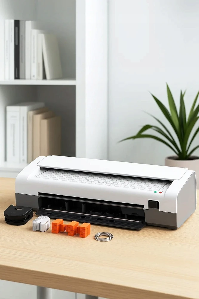 Laminator J1 LAMINATOR LAMINARKA A4 A3+ NÓŻ AKCESORIA FOLIA 50 Rinkinys