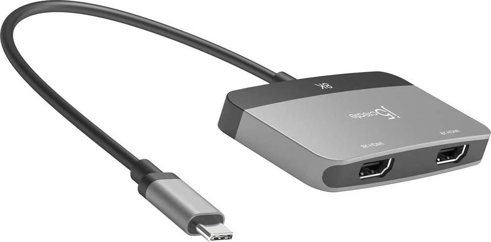 J5 Create J5create – 8K USB-C į dvigubą HDMI ekrano adapteris