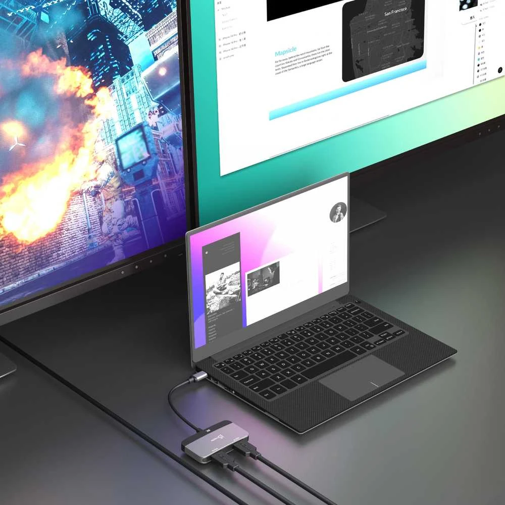 J5 Create J5create – 8K USB-C į dvigubą HDMI ekrano adapteris